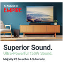Majority K2 Soundbar -kaiutin & subwoofer 150W musta