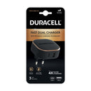 Duracell Premium USB-A + USB-C -seinälaturi, 30W (2 väriä)